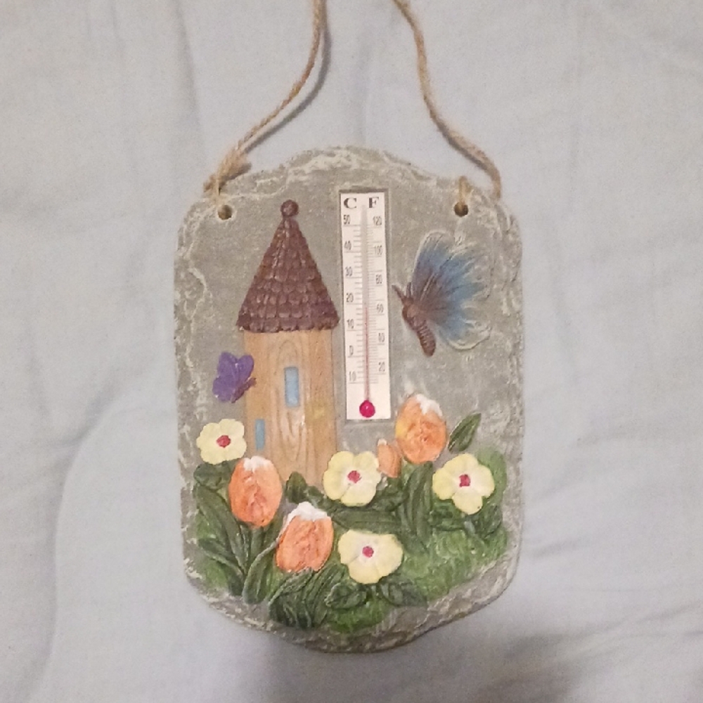 Charming Garden Thermometer Wall Art